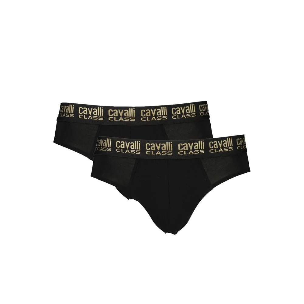 Cavalli Class Black Cotton Men Underwear - Briefs