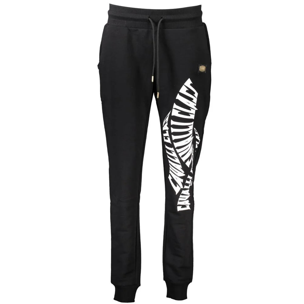 Cavalli Class Black Cotton Pant - S - Joggers
