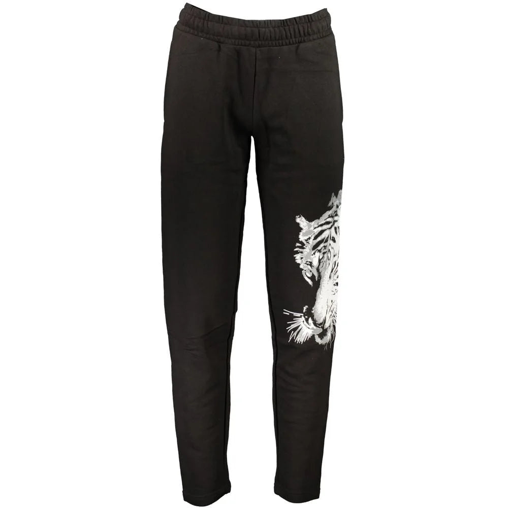 Cavalli Class Black Cotton Pant - XXL