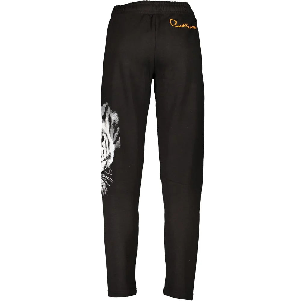 Cavalli Class Black Cotton Pant - XXL
