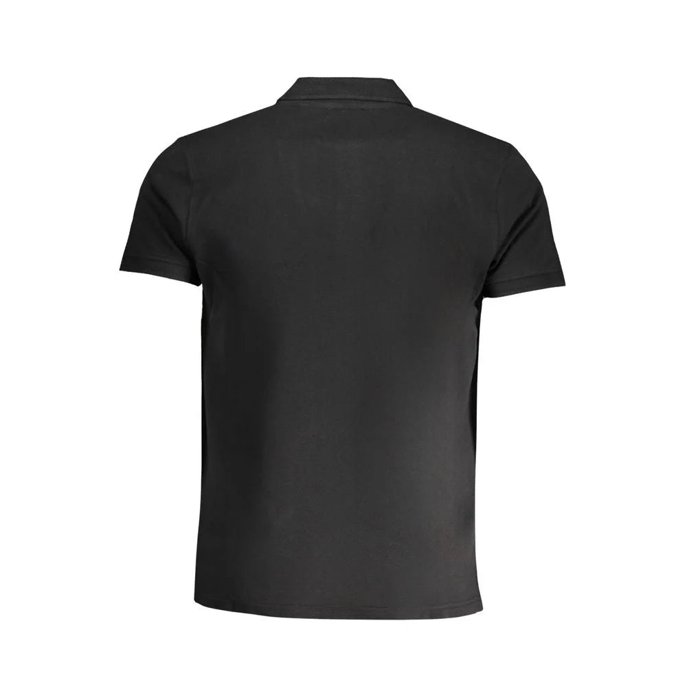 Cavalli Class Black Cotton Polo Shirt - Polos