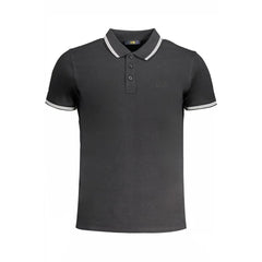 Cavalli Class Black Cotton Polo Shirt - Polos