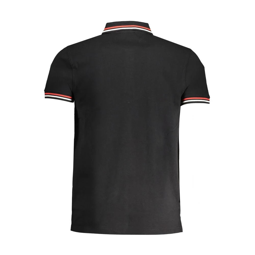 Cavalli Class Black Cotton Polo Shirt - Polos