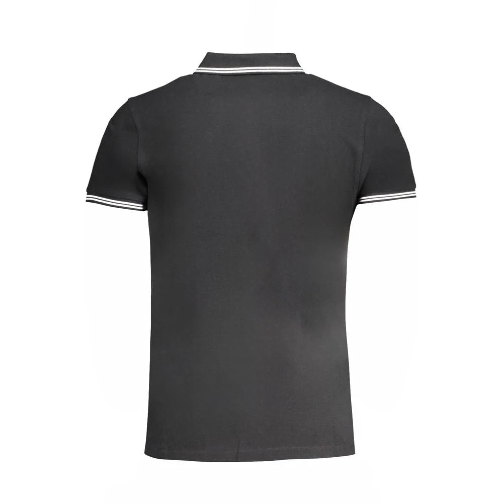 Cavalli Class Black Cotton Polo Shirt - Polos