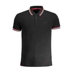 Cavalli Class Black Cotton Polo Shirt - Polos