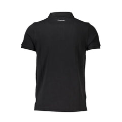 Cavalli Class Black Cotton Polo Shirt - XL
