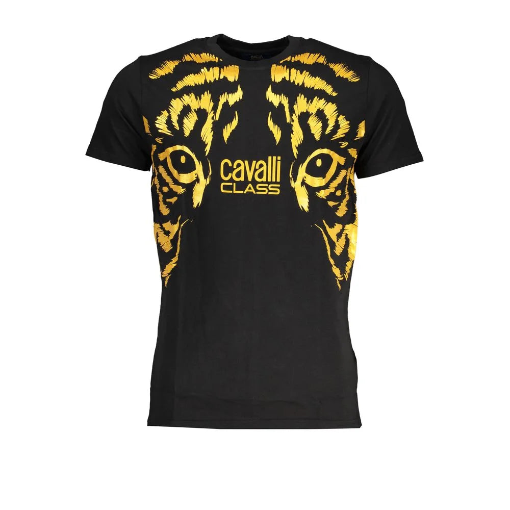 Cavalli Class Black Cotton T-Shirt - L - T-Shirts