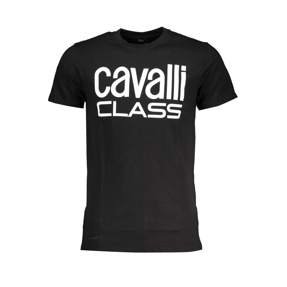 Cavalli Class Black Cotton T-Shirt - T-Shirts