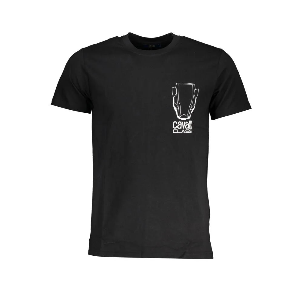 Cavalli Class Black Cotton T-Shirt - T-Shirts