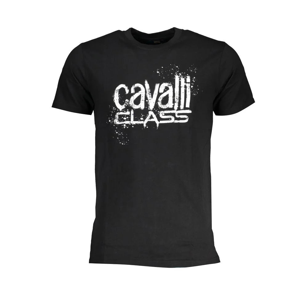 Cavalli Class Black Cotton T-Shirt - XL - T-Shirts