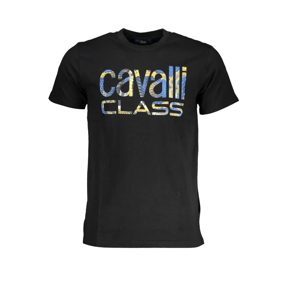 Cavalli Class Black Cotton T-Shirt - XL - T-Shirts