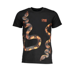 Cavalli Class Black Cotton T-Shirt - XL - T-Shirts