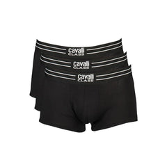 Cavalli Class Black Cotton Underwear - S - Boxer Briefs