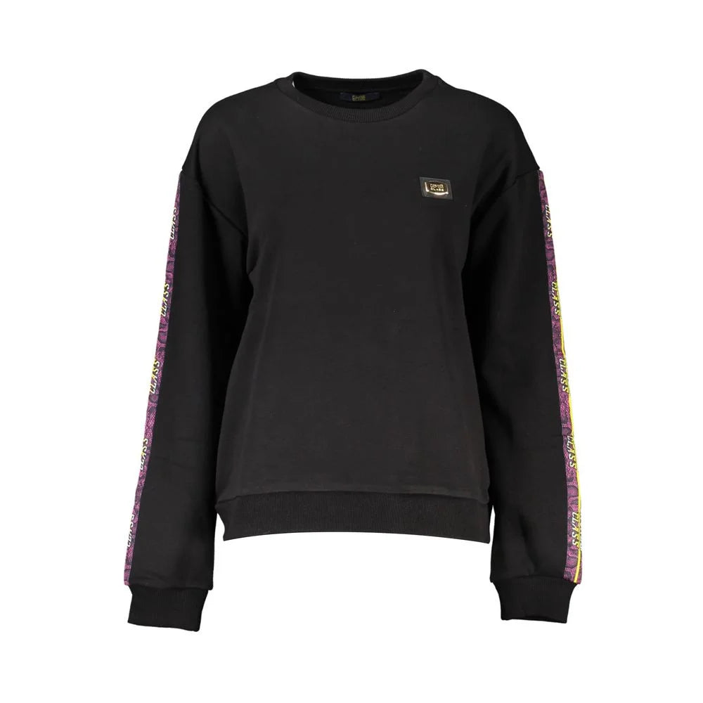 Cavalli Class Black Cotton Women Sweater - Sweatshirts