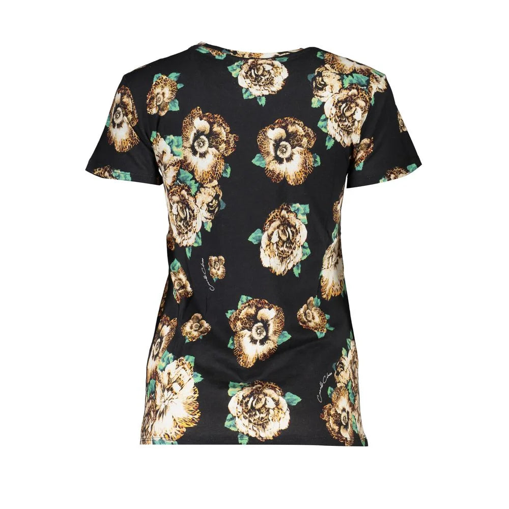 Cavalli Class Black Cotton Women T-Shirt - XS