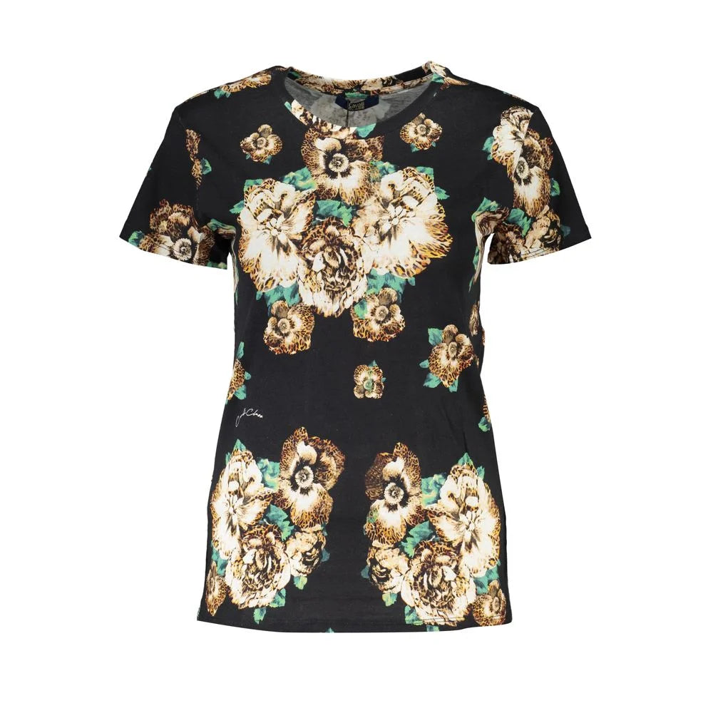 Cavalli Class Black Cotton Women T-Shirt - XS