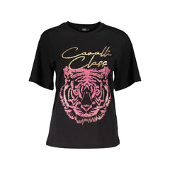 Cavalli Class Black Cotton Women Top - XS - T-Shirts