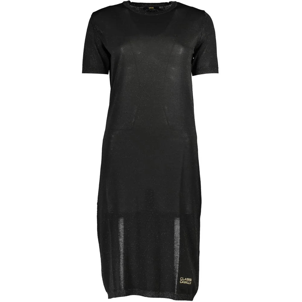 Cavalli Class Black Viscose Dress - XS - Dresses