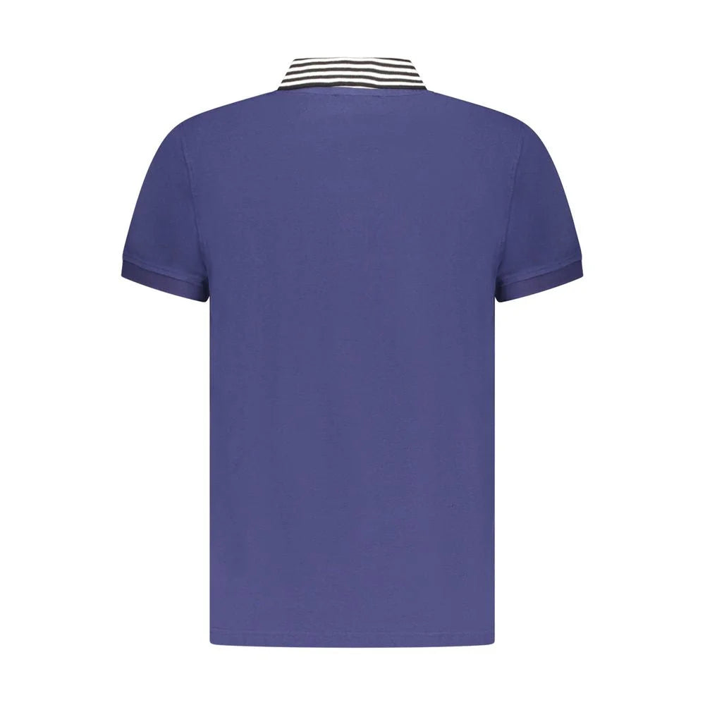Cavalli Class Blue Cotton Men Polo Shirt - Polos