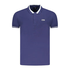 Cavalli Class Blue Cotton Men Polo Shirt - Polos