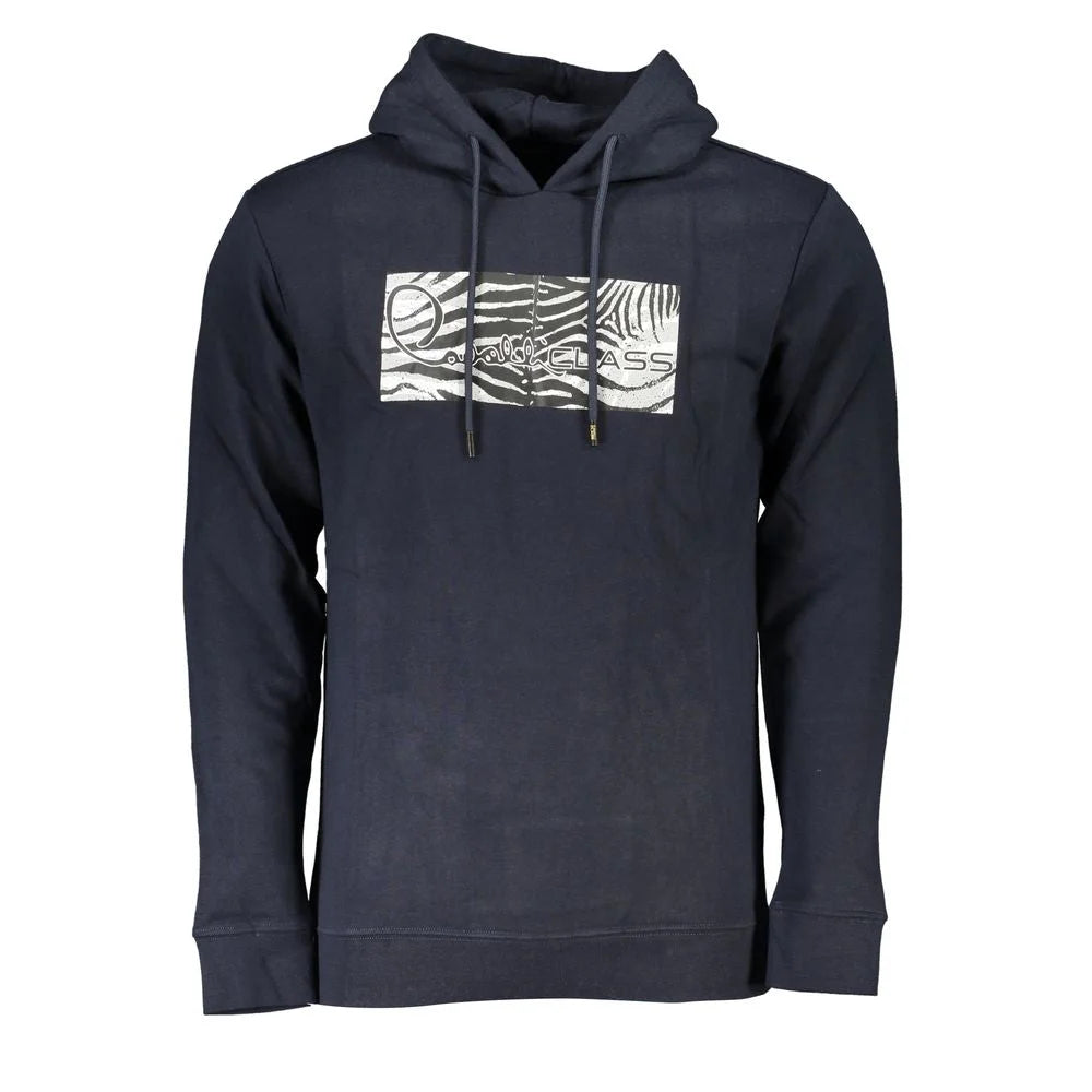 Cavalli Class Blue Cotton Men Sweater - Hoodies