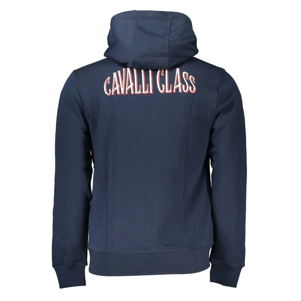 Cavalli Class Blue Cotton Men Sweater - L - Hoodies
