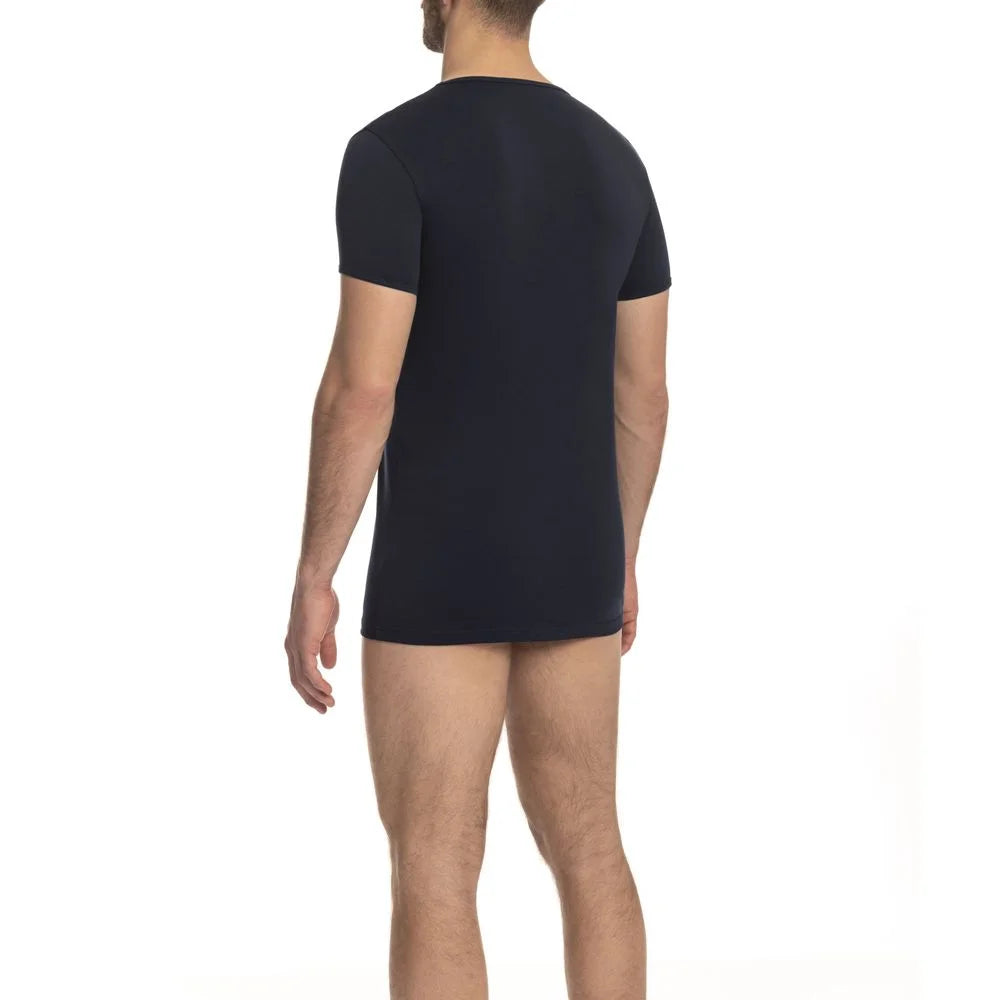 Cavalli Class Blue Cotton Men T-Shirt - M - T-Shirts