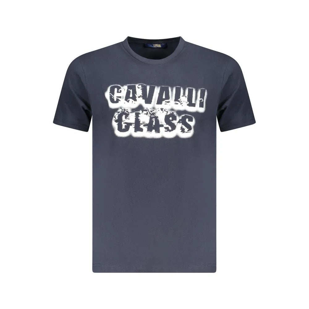 Cavalli Class Blue Cotton Men T-Shirt - T-Shirts