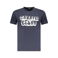 Cavalli Class Blue Cotton Men T-Shirt - T-Shirts