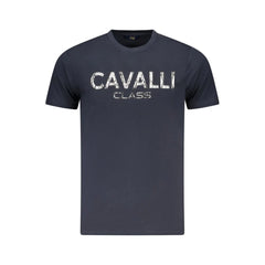 Cavalli Class Blue Cotton Men T-Shirt - T-Shirts