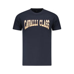 Cavalli Class Blue Cotton Men T-Shirt - T-Shirts