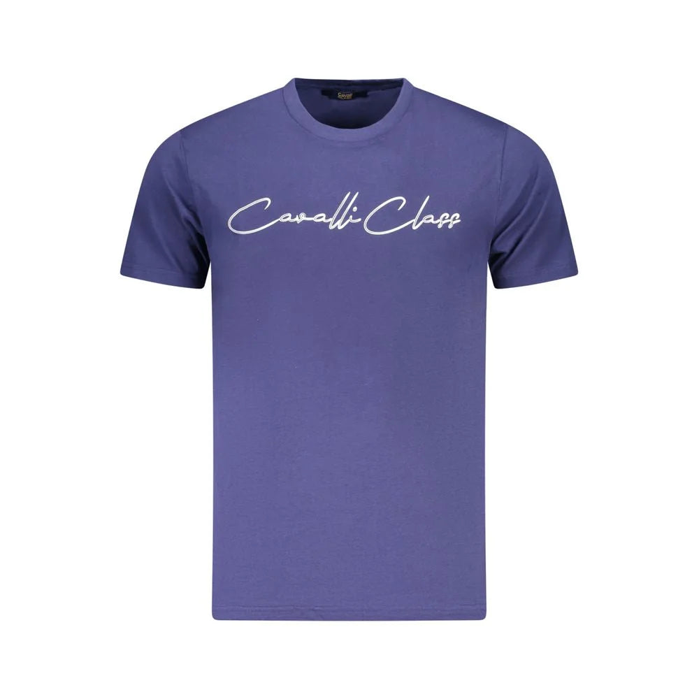Cavalli Class Blue Cotton Men T-Shirt - T-Shirts
