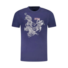 Cavalli Class Blue Cotton Men T-Shirt - T-Shirts