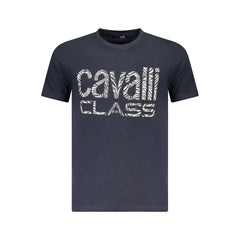 Cavalli Class Blue Cotton Men T-Shirt - T-Shirts