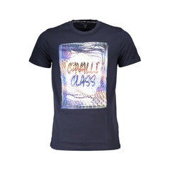 Cavalli Class Blue Cotton Men T-Shirt - T-Shirts