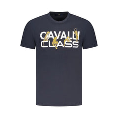 Cavalli Class Blue Cotton Men T-Shirt - T-Shirts
