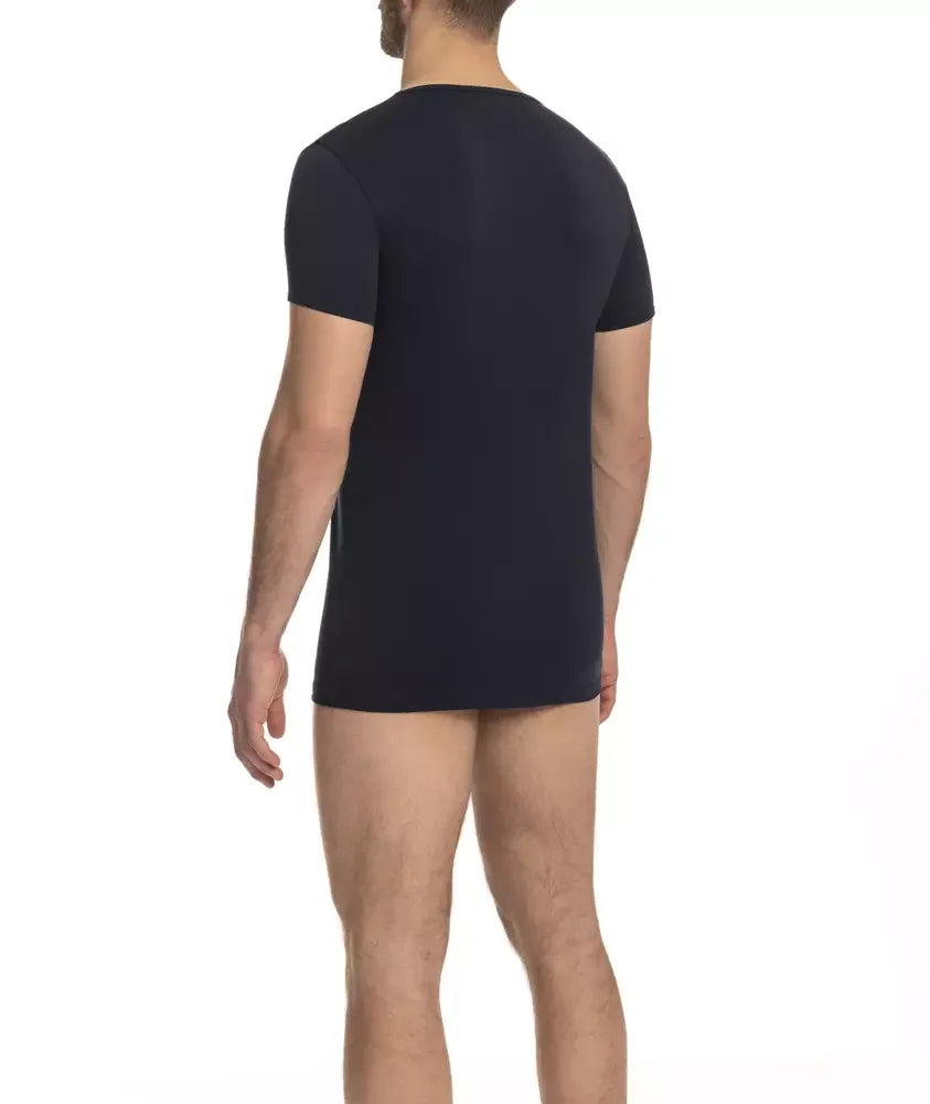 Cavalli Class Blue Cotton Men’s T-Shirt - T-Shirts