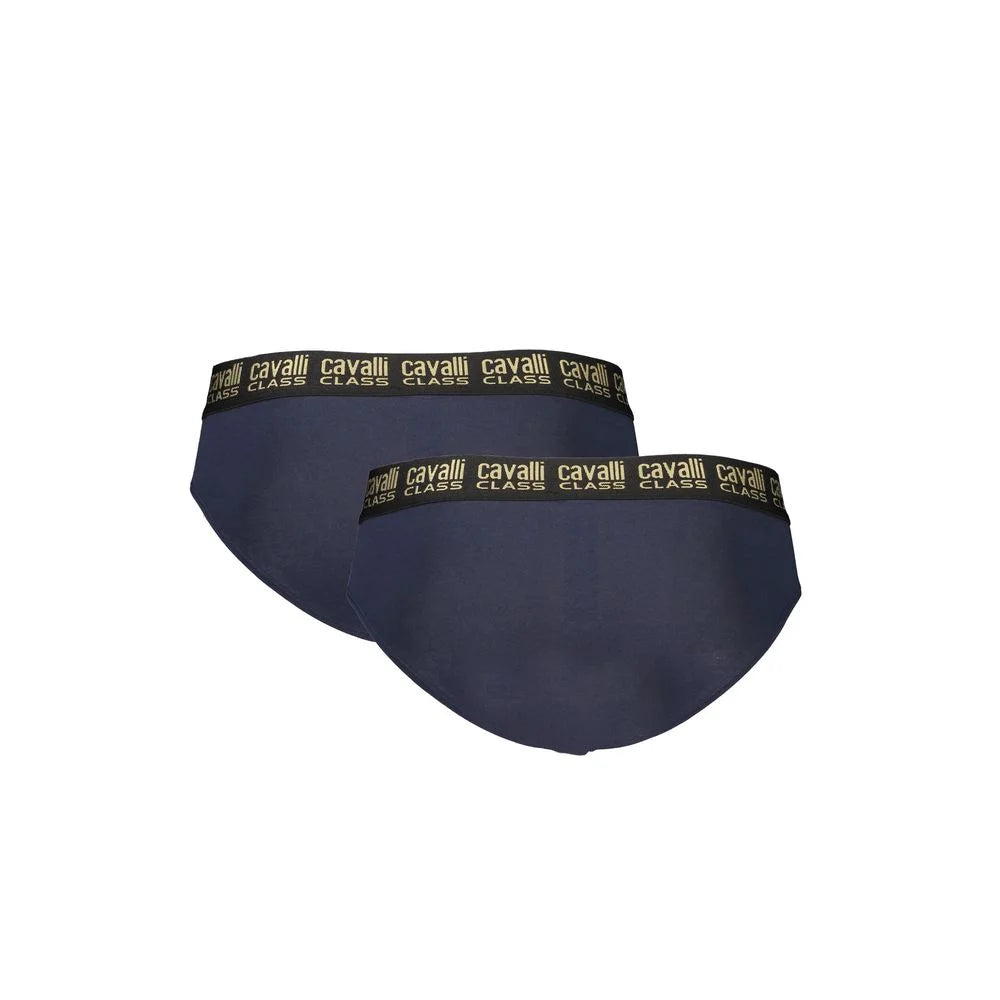 Cavalli Class Blue Cotton Mens Underwear - Briefs