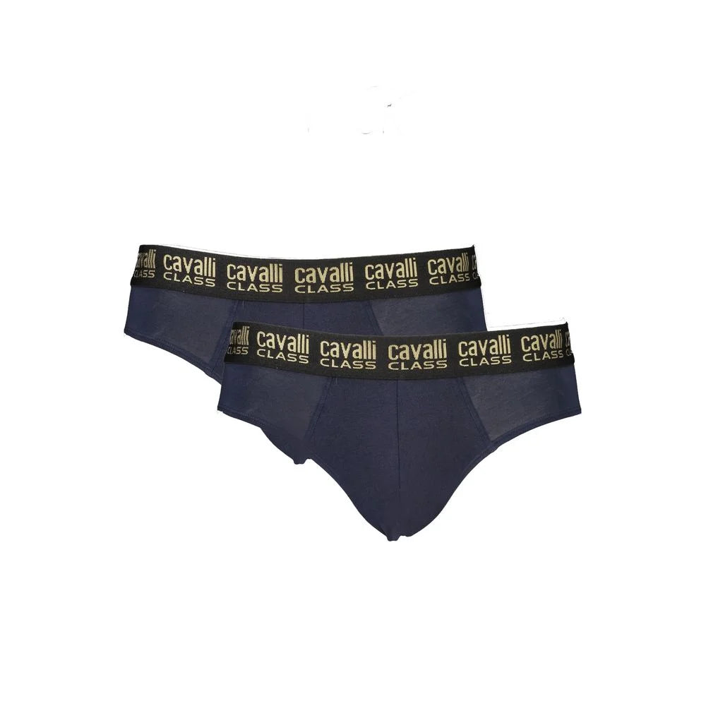 Cavalli Class Blue Cotton Mens Underwear - Briefs