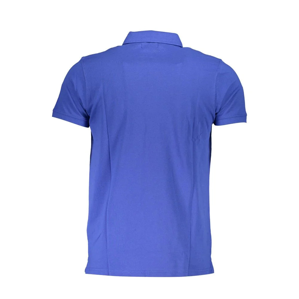 Cavalli Class Blue Cotton Polo Shirt - L - Polos