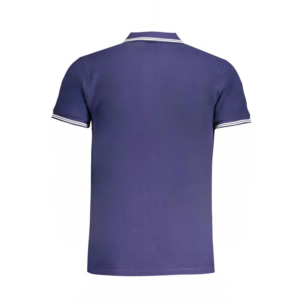 Cavalli Class Blue Cotton Polo Shirt - Polos