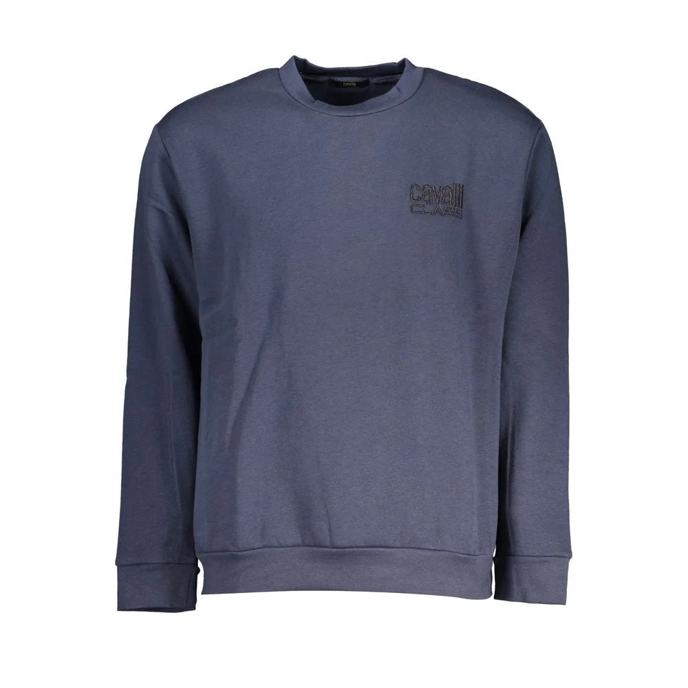 Cavalli Class Blue Cotton Sweatshirt - S