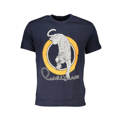 Cavalli Class Blue Cotton T-Shirt - 3XL