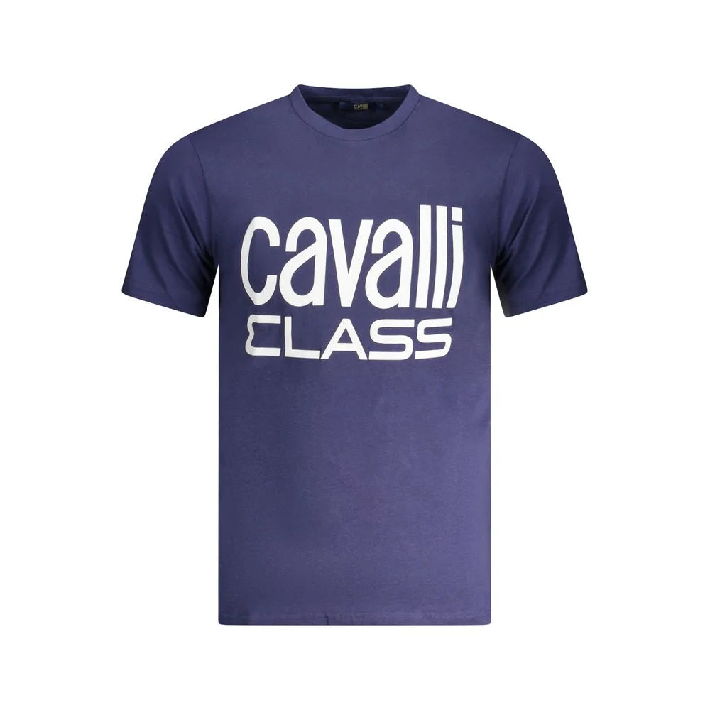Cavalli Class Blue Cotton T-Shirt - M - T-Shirts