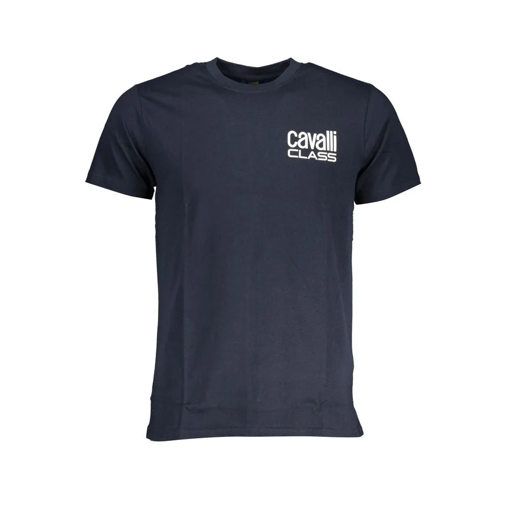 Cavalli Class Blue Cotton T-Shirt - T-Shirts