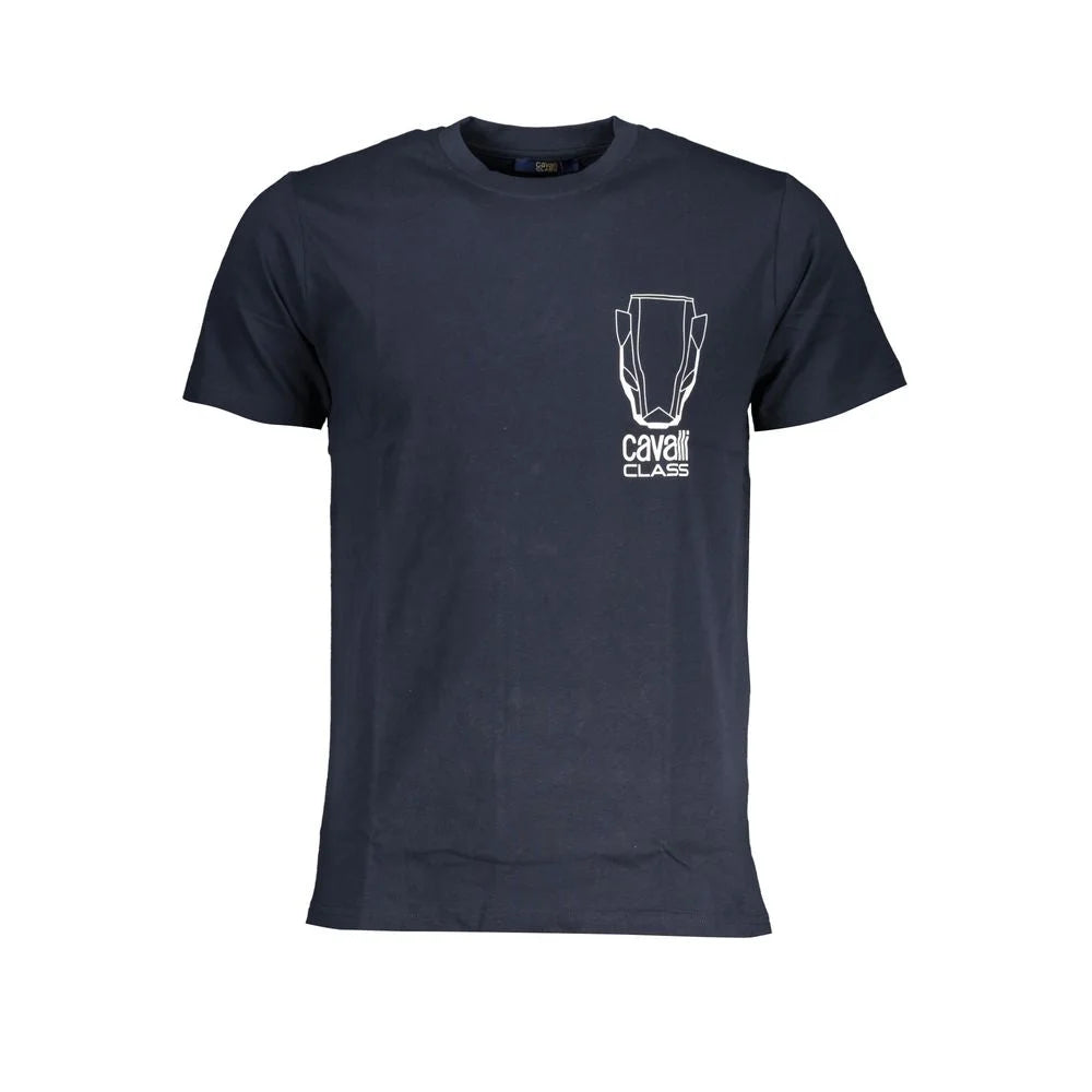Cavalli Class Blue Cotton T-Shirt - T-Shirts