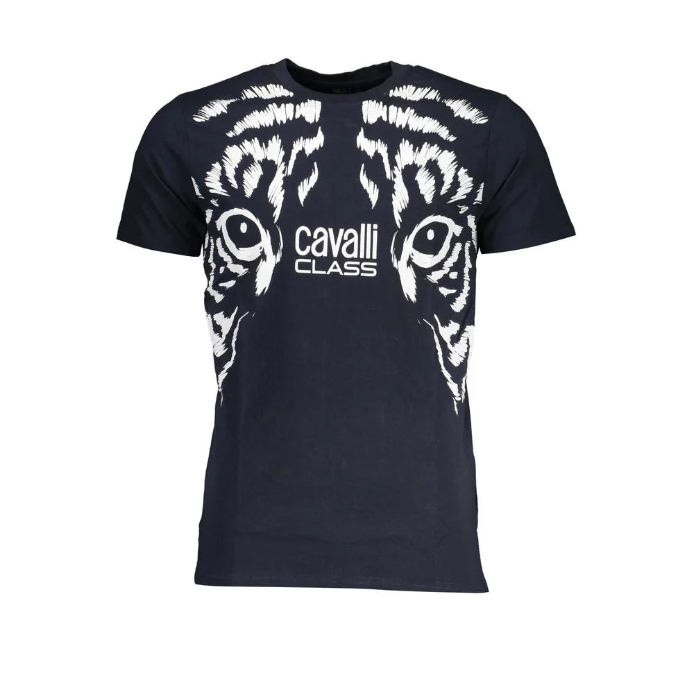 Cavalli Class Blue Cotton T-Shirt - T-Shirts