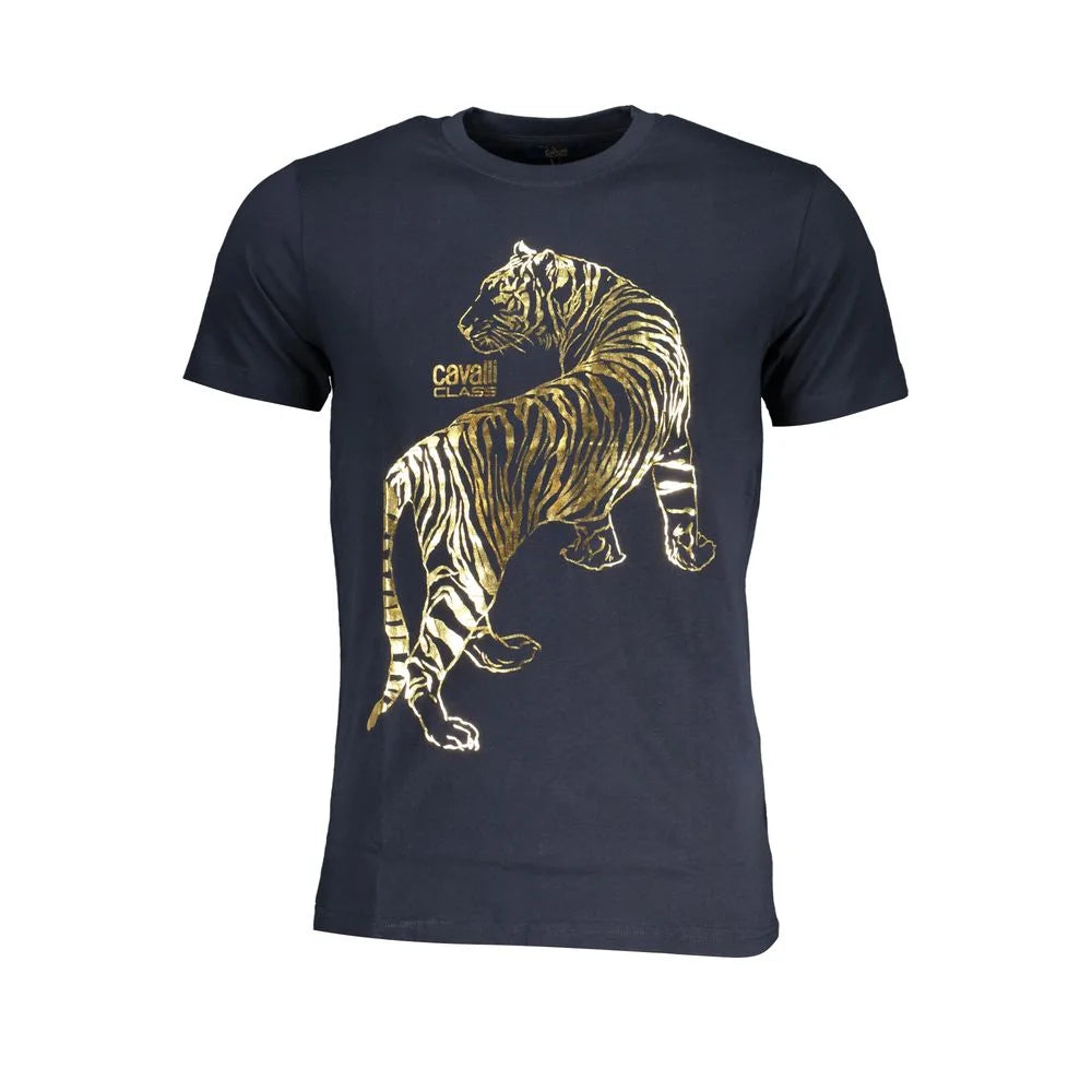 Cavalli Class Blue Cotton T-Shirt - T-Shirts