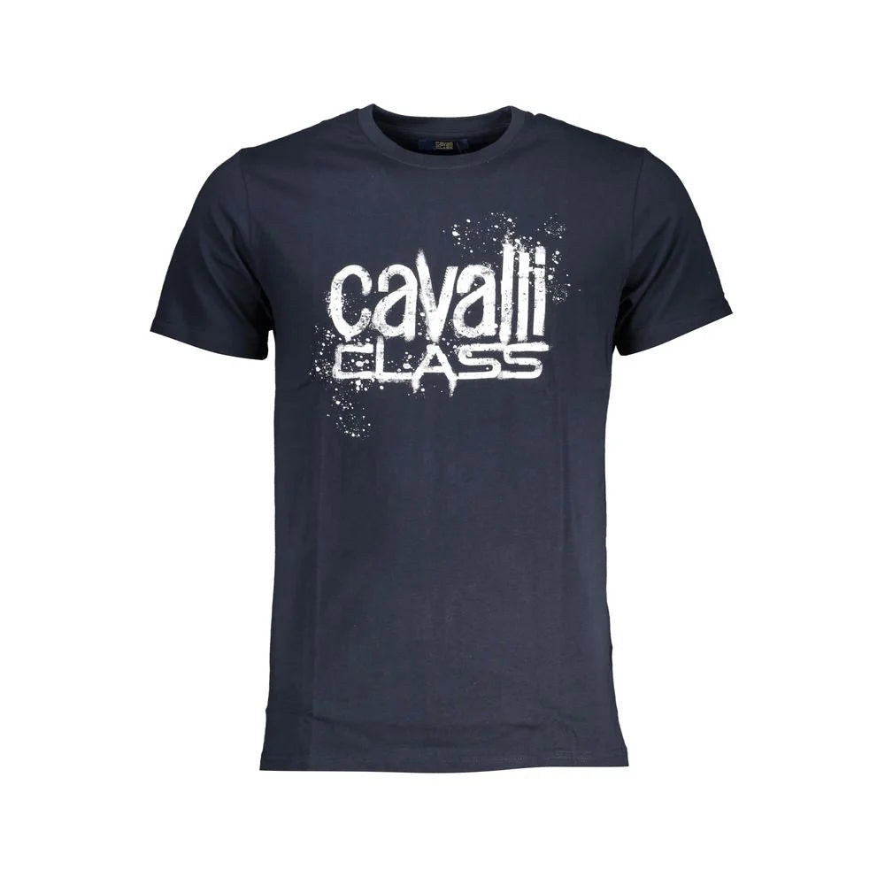 Cavalli Class Blue Cotton T-Shirt - XL - T-Shirts