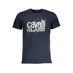 Cavalli Class Blue Cotton T-Shirt - XL - T-Shirts
